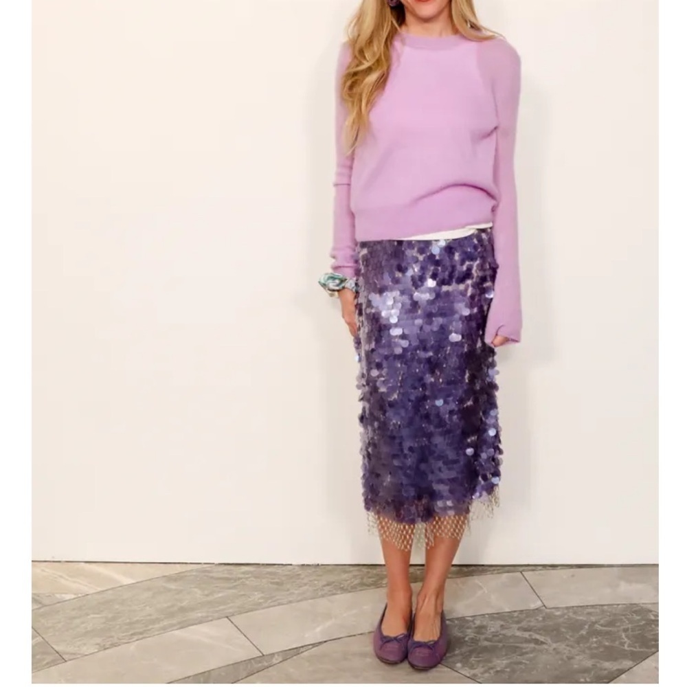 New Tory Burch Sequin Shell Skirt - Picture 3 of 15